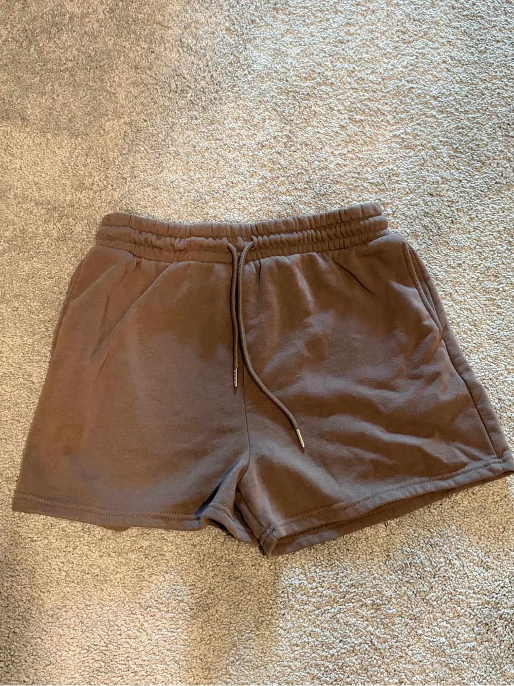 3/$20 Better Together Women's Athletic Drawstring Shorts in Chocolate Brown